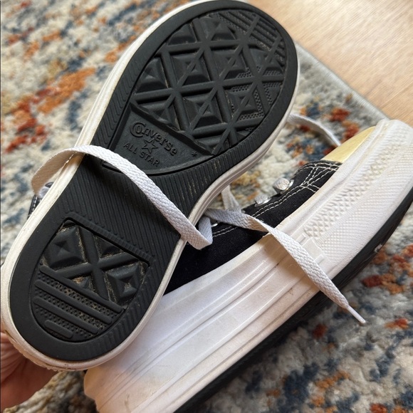 Converse Black and White Platform Canvas High-Tops size 7 - Picture 7 of 7